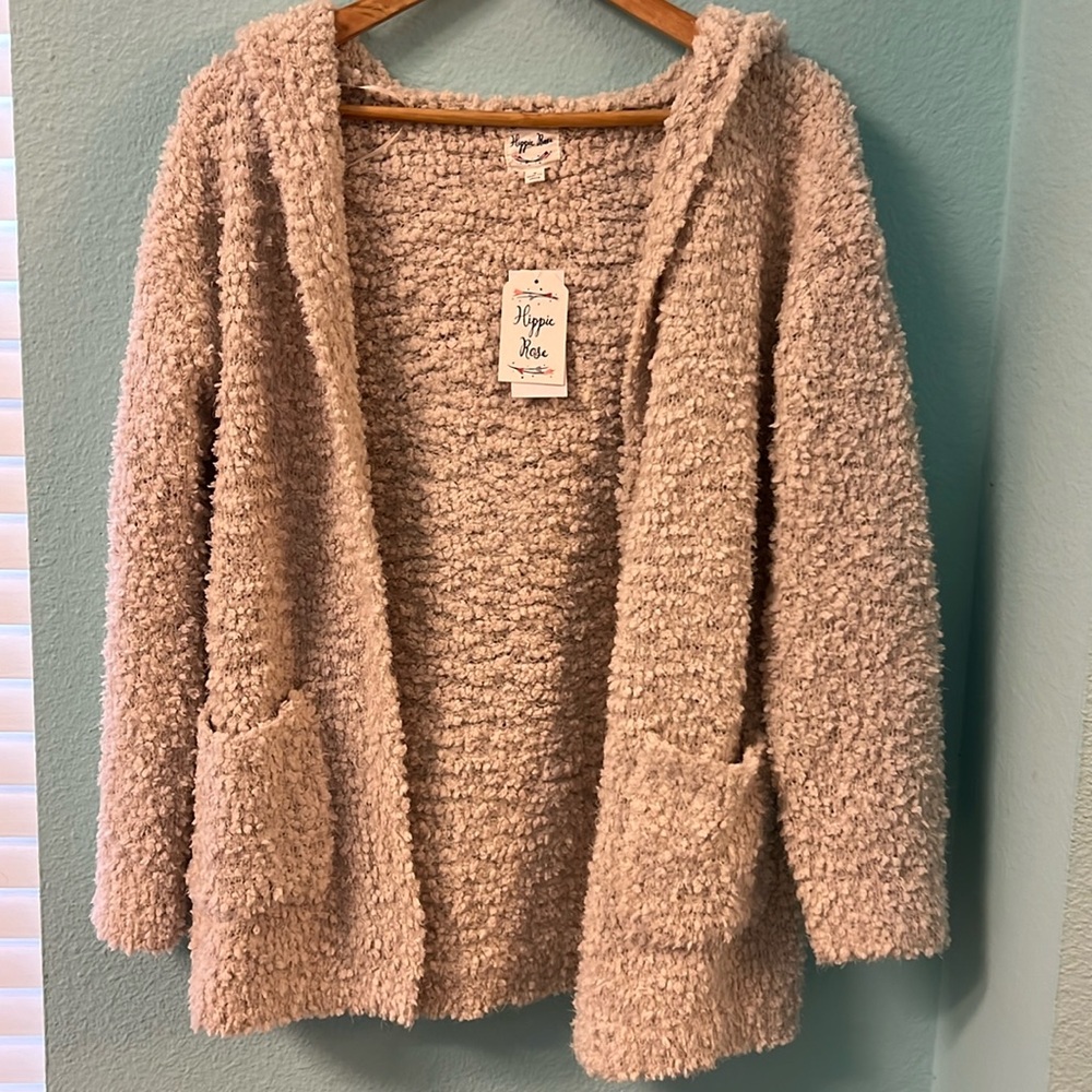 NWT Hippie Rose Hooded Cardigan